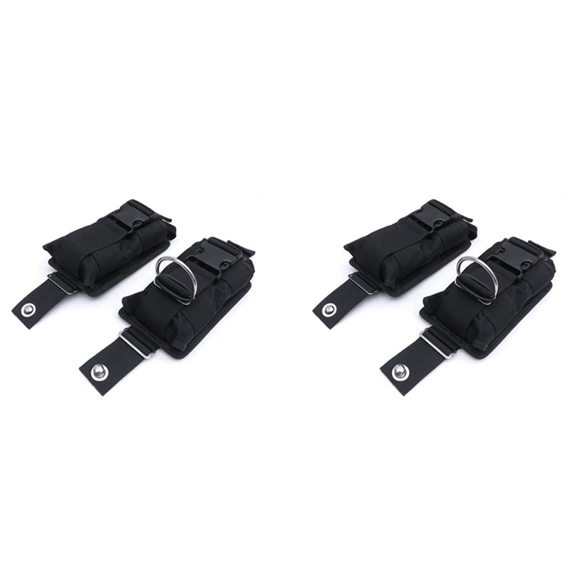Scuba Weight Belt Pocket Quick Release - HOES-جديد 4 قطع جيوب احتياطية سوداء