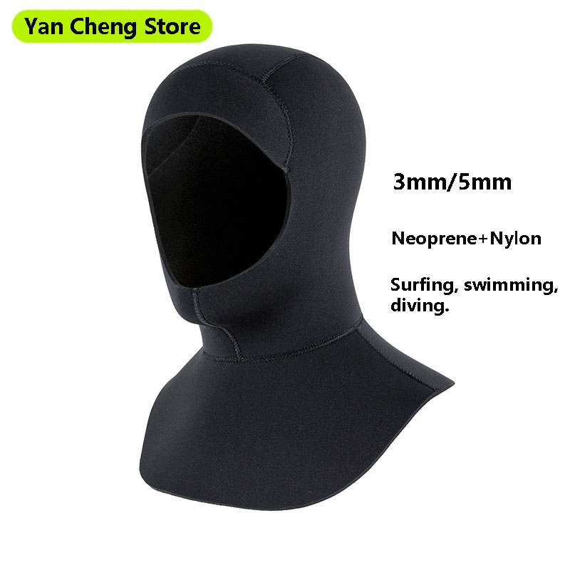 Scuba Diving Wetsuit 5Mm Neoprene - قبعة سباحة من النيوبرين مع كتف