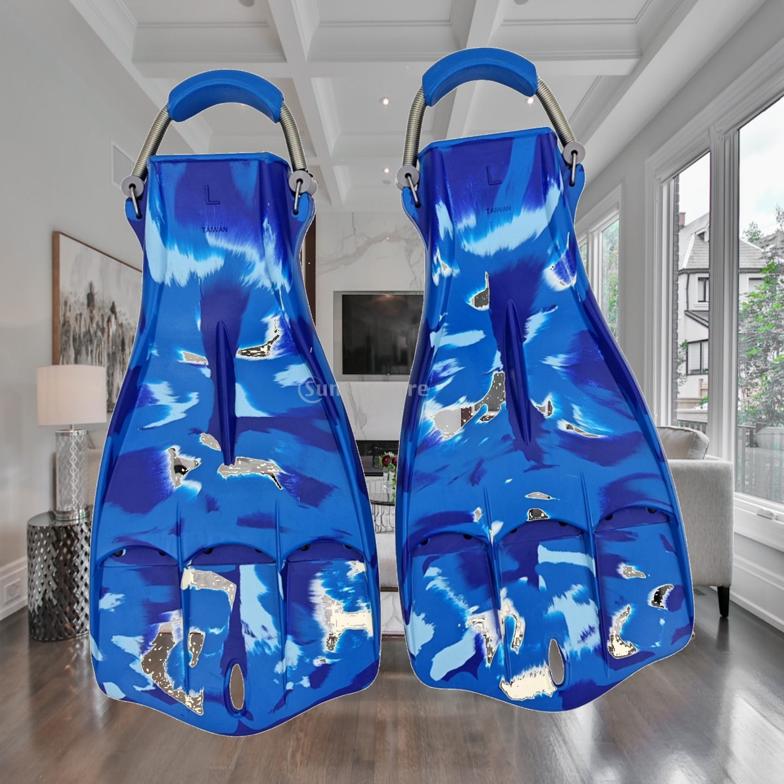 Scuba Diving Fins Open Heel Jet Fin - زعانف غوص طويلة للرجال والنساء، مناسبة