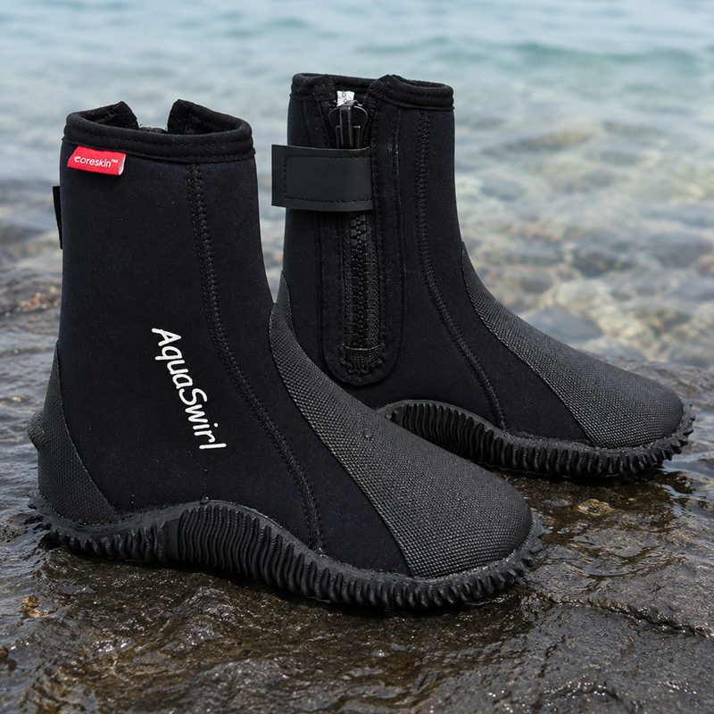 حذاء غوص من النيوبرين بسُمك 5  - مراجعة Scuba Diving Wetsuit 5Mm Neoprene وسعره