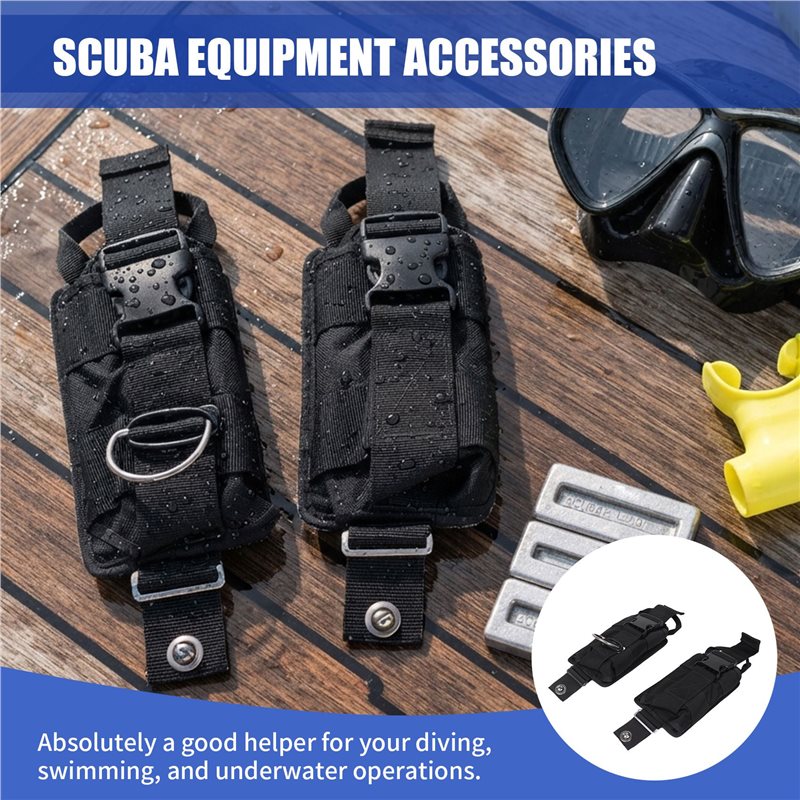 A89E-جديد قطعتان من جيوب حزام  - مراجعة Scuba Weight Belt Pocket Quick Release وسعره