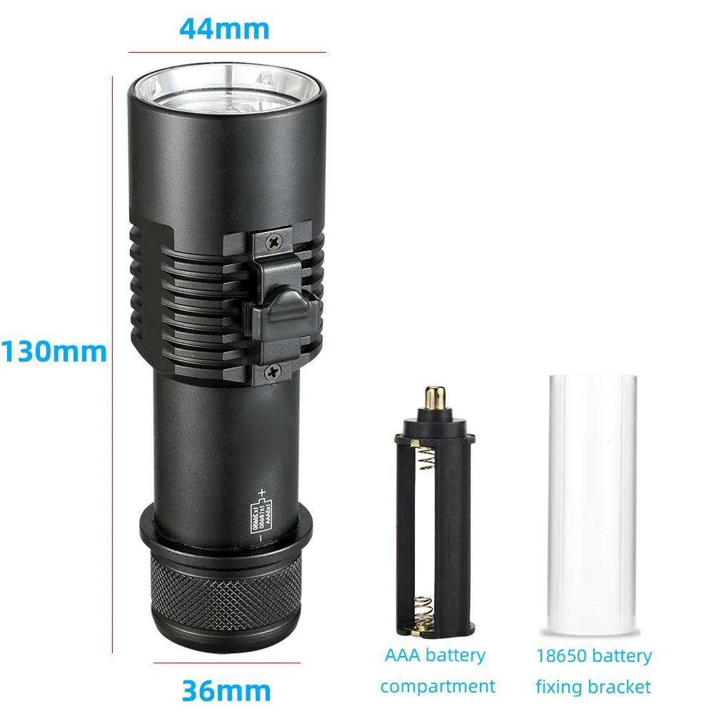 مصباح يدوي مقاوم للماء للغوص ت - مراجعة Dive Flashlight 5000 Lumens Underwater وسعره