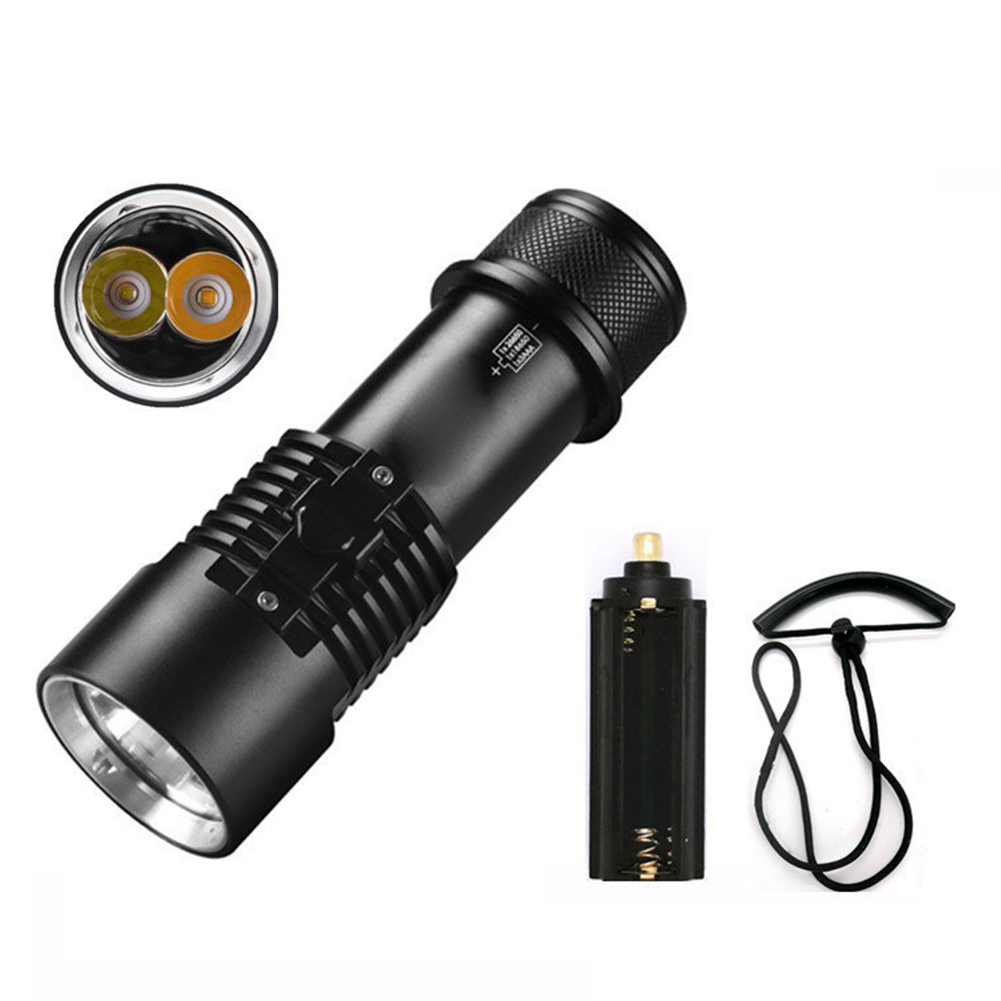 مصباح يدوي مقاوم للماء للغوص ت - مراجعة Dive Flashlight 5000 Lumens Underwater وسعره