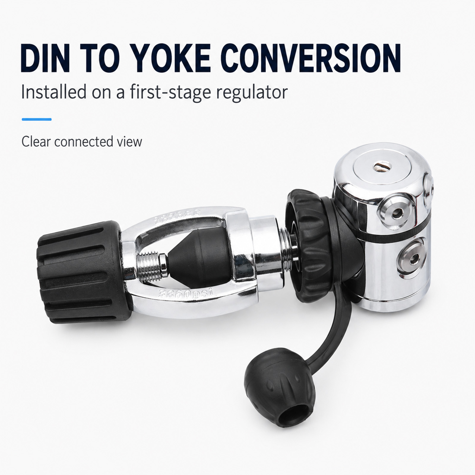 محول من دين إلى يوك لمنظم غوص  - مراجعة Scuba Diving Regulator First Stage Din وسعره
