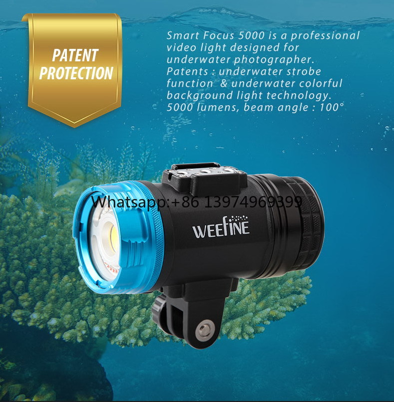 WEEFINE WF082 Smart Focus 5000 - مراجعة Dive Flashlight 5000 Lumens Underwater وسعره