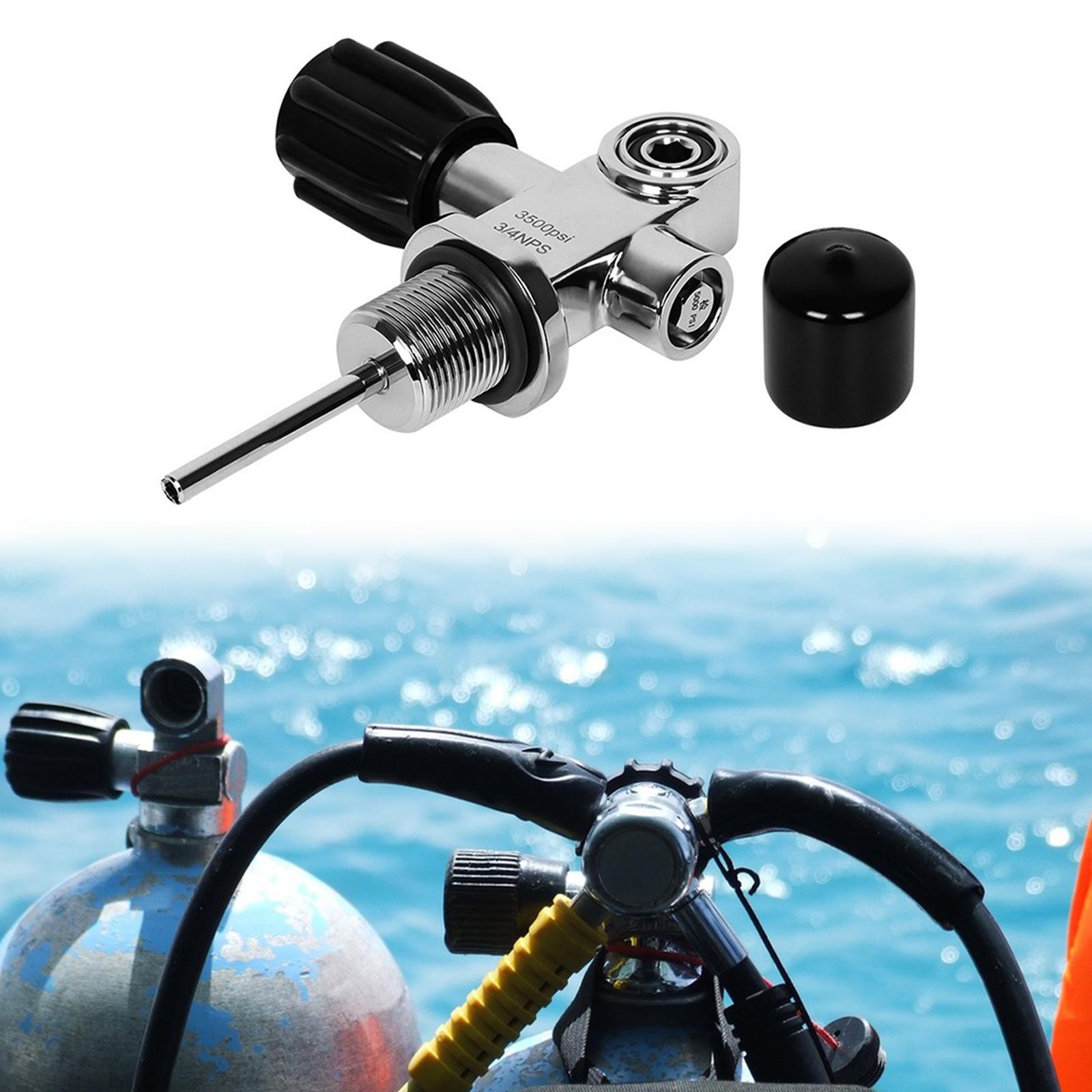 صمام أسطوانة غوص من الفولاذ ال - مراجعة Scuba Tank Valve Din Yoke Convertible وسعره